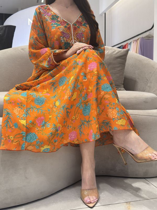 Pure Silk Linen M5awar embroidery